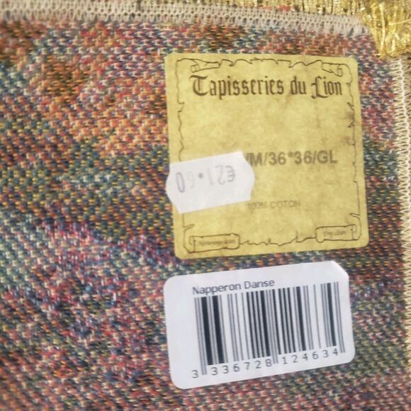 VTG Tapisseries Du Lion Napperon Francois Boucheron Society In The Park Scenes-2 - Picture 7 of 9